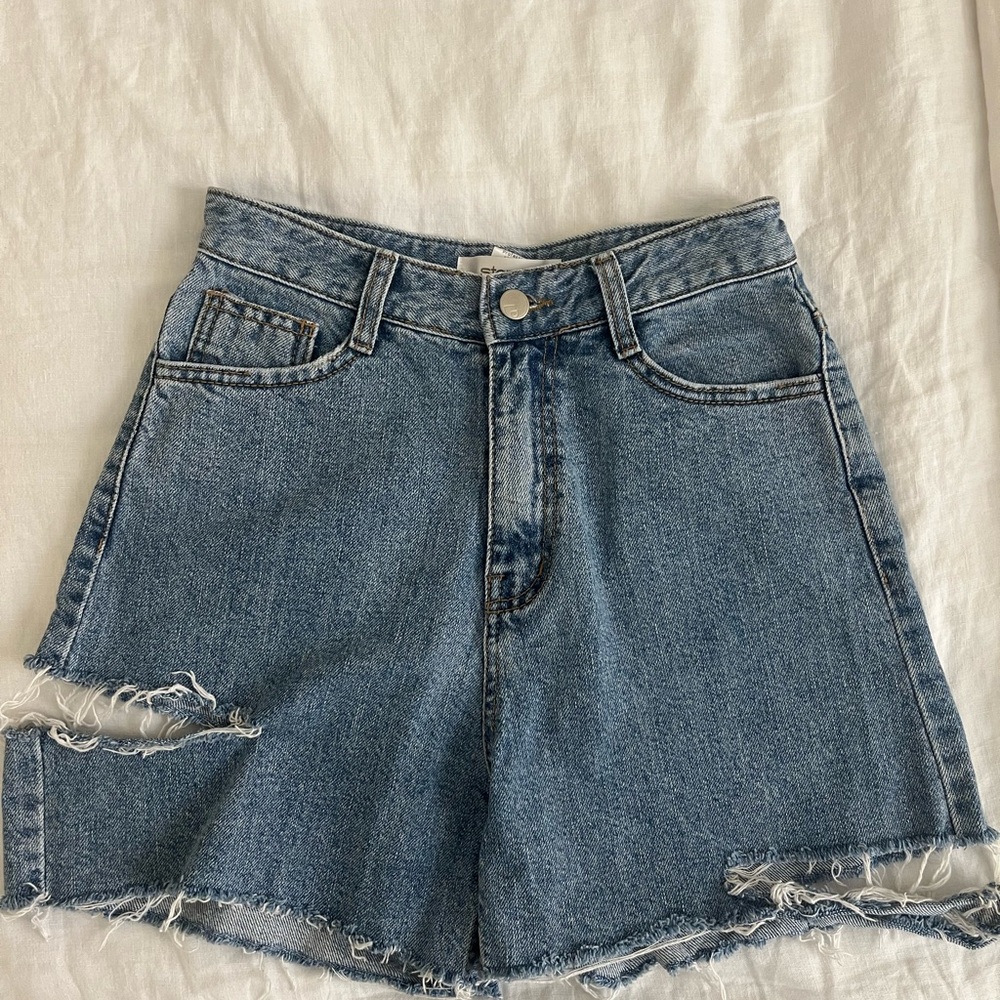 Denim Distressed Women Shorts